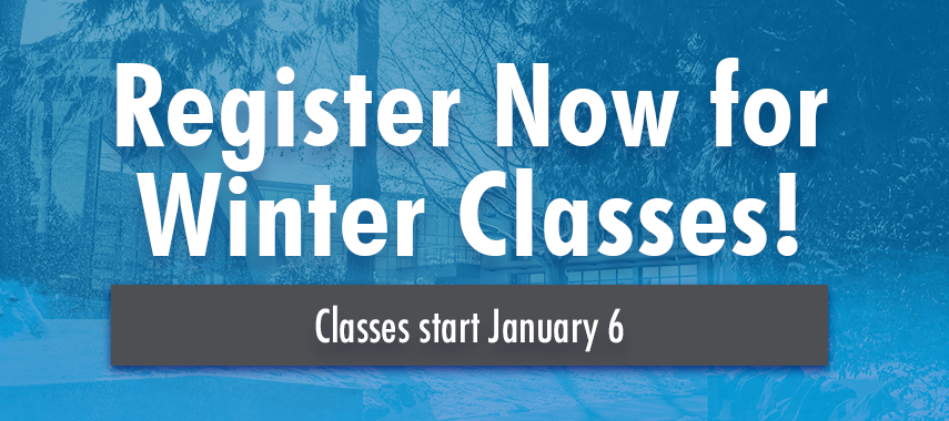 Register now for winter classes! Classes start January 6.