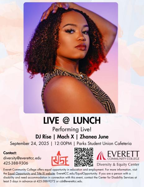 Everett Community College Zhanea June DJ Rise Live Music concert Mach X