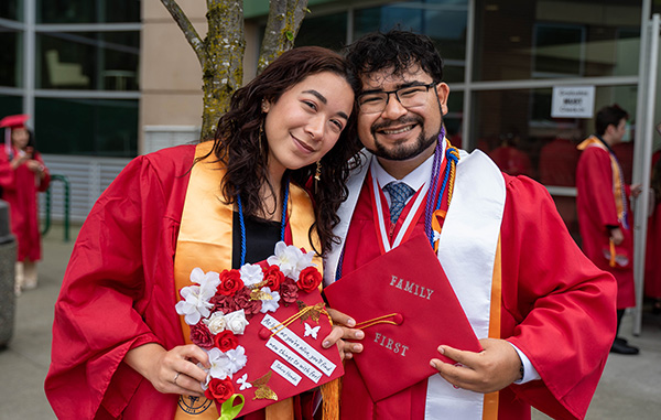 EvCC graduates Katarina Santos and Francisco Jimenez