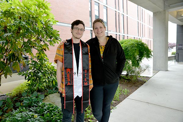 EvCC graduate Levi Williams with his sister, Betty Williams